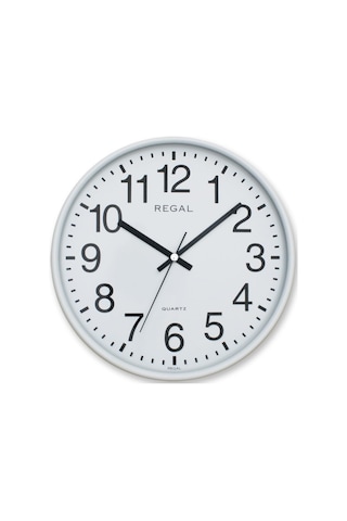 Regal 0252 Ww Yuvarlak 26 Cm Beyaz Duvar Saati Beyaz
