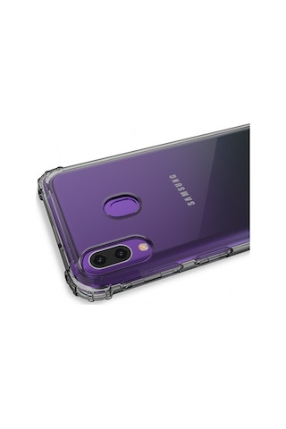 Blogy Galaxy M20 İle Uyumlu Crystal Fit Kılıf Smoke Black