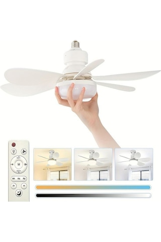 Ed-son 50w 6 Pervaneli Led Ampul Kumandalı 3 Işık Rengi 6500k-4000k-3000k