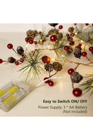 Maoyaya Noel Işık Zinciri, 2m 20 Led, Pil İle Çalışan Dekoratif Aydınlatma Diğer