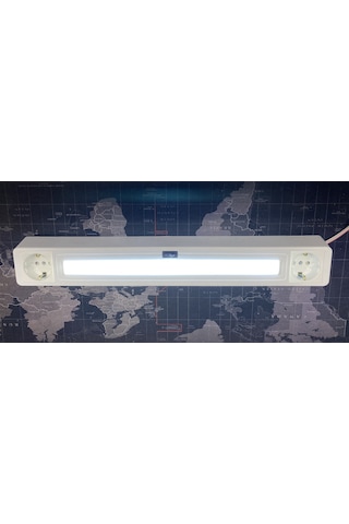 Çağatayelektrik Uzun Tezgah Altı Armatür Prizli Led Aydınlatma Beyaz Işık