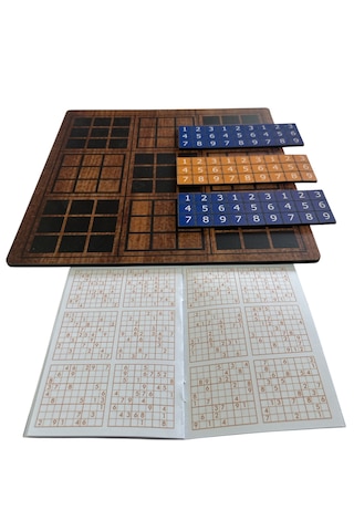 Sudoku - Ahşap Kutu Zeka Oyunu Çocuklar Ve Yetişkinler Için Eğitici Oyun