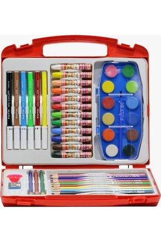 Fatih Boyama Çantası (Kuru Boya Sulu Boya Pastel Boya) 47 Parça