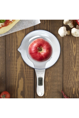 Kosona Mutfak Dijital Terazi 3kg/1g Hassas Sensor, Çıkarılabilir Kase, Birim Dönüşümü, Beyaz Pil Yok Çok Renkli