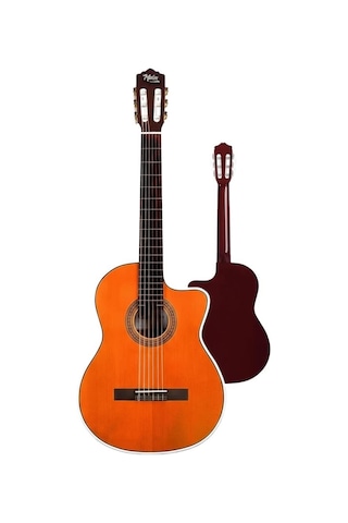 Midex Cg390M-Xbag Klasik Gitar 4/4 Sap Ayarlı Kesik Kasa Çanta + Tuner + Askı + Capo + Metod + Pena