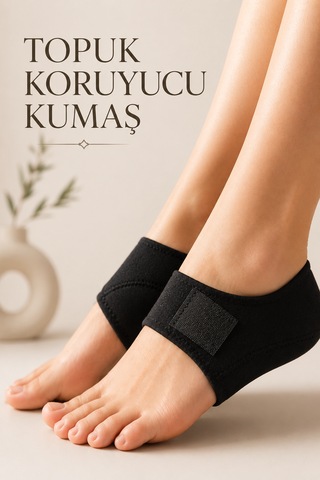 Darbe Emici Topuk Koruyucu Kumaş Topuk Çorabı Topukluk Tabanlık. Lateksli Topukluk 1 Çift