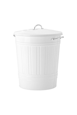 Ikea Knodd Çöp Kutusu, Beyaz, 40 Lt, Kapaklı