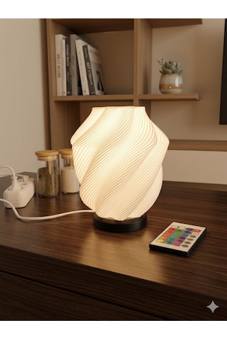 Rgb Kumandalı 3d Tasarım Modern Masa Lambası - 16 Renk Seçenekli Dekoratif Gece Lambası Çok Renkli