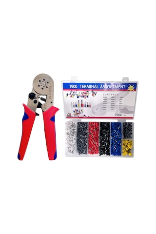 Tenfowee "profesyonel 0.25-6mm Hsc8 6-6a Kablo Pense Seti + 1900 Adet Konektör" Hsc8 6-6a+1900