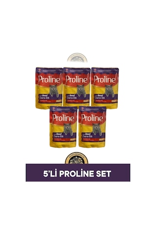Proline Pouch Dana Etli Yaş Kedi Maması 5x85gr