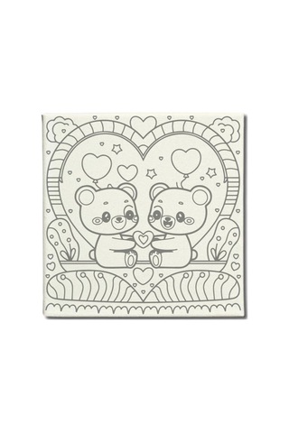 Okul -2'li Tuval Boyama Seti. 20x20 Cm Uv Baskı 6 Akrilik Boya 1