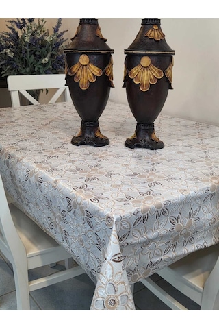 Ithal Pvc Muşamba - Desenli Silinebilir Masa Örtüsü 07nl4c Kahverengi