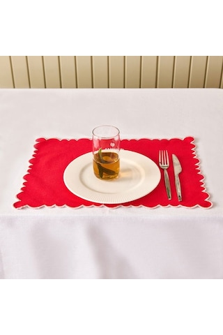 Evidea Soft Amore Amerikan Servis - Kırmızı - 30x50 Cm Kırmızı