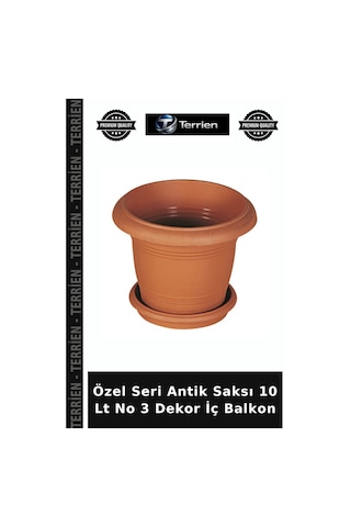 Özel Seri Antik Saksı 10 Lt No 3 Dekor İç Balkon