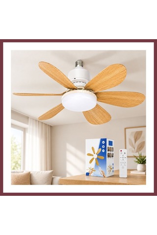Storeşahin Kumandalı Tavan Vantilatör Avize - 6 Kanat 52cm 3 Kademe Shn0720