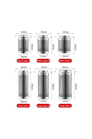 Paslanmaz Çelik Yer Sifonu Filtresi Saç Catcher Duş Lavabo Çelik