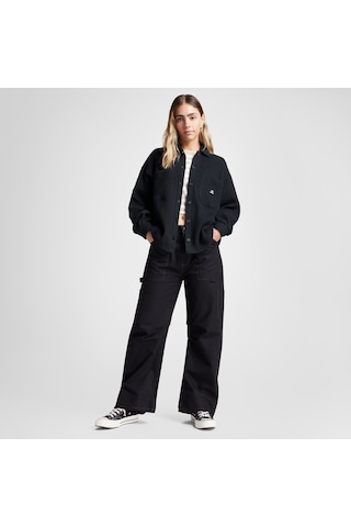 Converse Classic Kadın Oversize Fit Siyah Gömlek