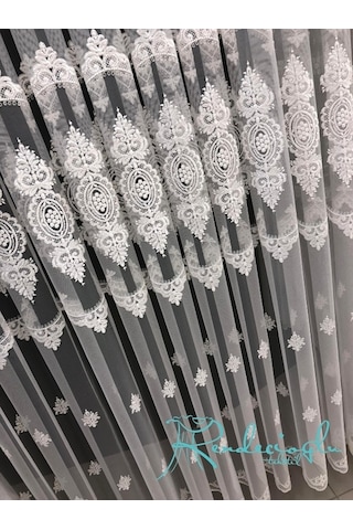 Tül Perde Brillant Gülşah Desen Yeni Sezon Tül Perde Ekru