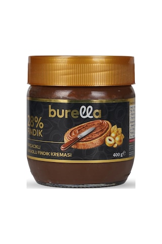 Burella Kakaolu Fındık Parçacıklı Krema %28 400 G Burella Kakaolu Fındık Parçacıklı Krema %28 400 G
