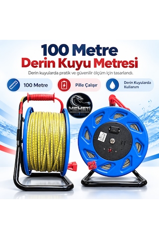 YS-3841 Derin Kuyu Su Seviyesi Ölçer 200 Metre Profesyonel Düdük Metre