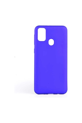 Samsung Uyumlu Galaxy M30s Kılıf Zore Premier Silikon Kapak Saks Mavi