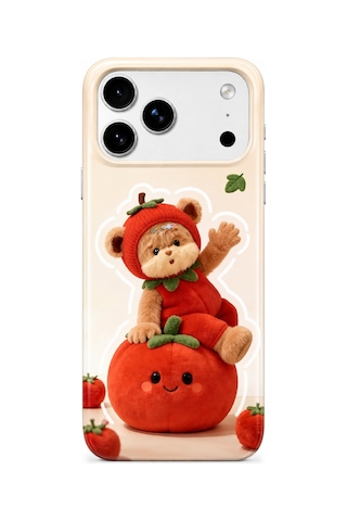 Apple iPhone Uyumlu, 17 Pro Max Tiny Bear Collection Çift Katmanlı Essential Tough Telefon Kılıfı