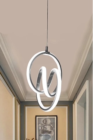 Ransom Imza Modern Gümüş Kasa Beyaz Işık Led Avize Imza Ledli Avize Gümüş