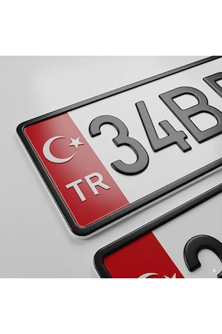Subaru Vivio Uyumlu Tr Plaka Pleksi Kabartma Ve Folyo Sticker 2 Adet