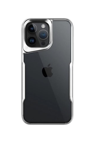 Apple Uyumlu - iPhone 16 Pro Kılıf Boyi Silikon Kapak - Gümüş