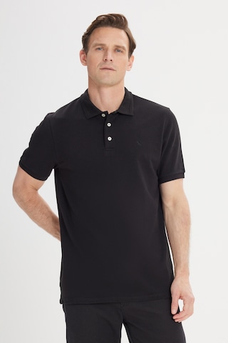 AC&Co / Altınyıldız Classics Erkek Slim Fit Dar Kesim Polo Yaka %100 Pamuk Kısa Kollu Tişört Siyah