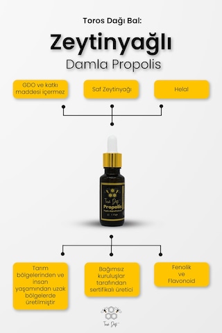 Toros Dağı Zeytinyağlı Propolis Damla 20 ML