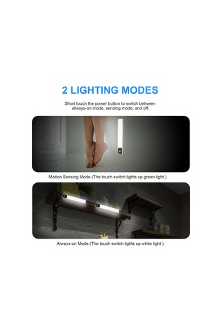 Suofeng Kedir Ağacı Dolap Lambası - Led Kızılötesi Hareket Sensörlü, Sürekli/sensör Modu, Sürekli Parlaklık Ayarlı, 600mah Pil, 25cm, Ahşap Rengi Ahşap