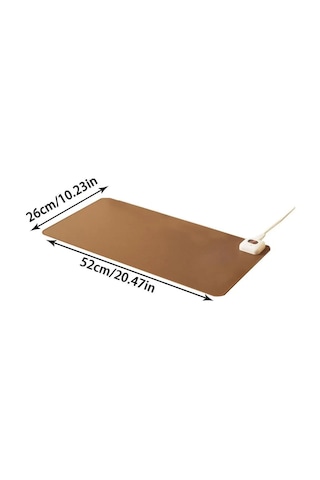 Elektrikli Isıtmalı Mouse Pad Masa Matı Siyah Ab Fişi Siyah Ab Fişi