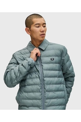 Fred Perry J1301 Collared Insulated Erkek Mont Yeşil