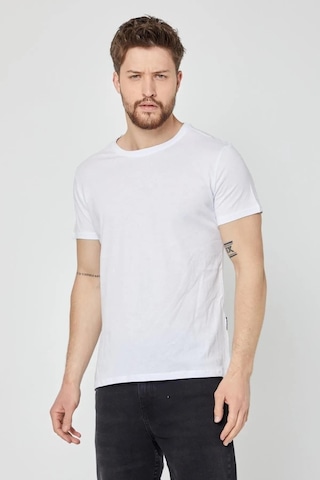 MMetalic Erkek Çok Renkli T- Shirt Regular Fit Rahat Kesim Bisikle (549330284) Beyaz