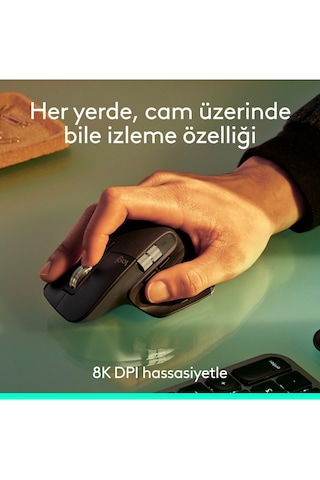 Logitech Mx Master 3s Bluetooth Edition Performans 8000 Dpı Optik Sensörlü Sessiz Kablosuz Mouse, Siyah 910-007501