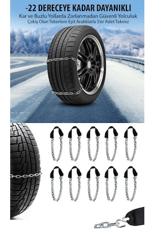 OTO KAR ZİNCİRİ KAR PALETİ 17-18 JANT UYGUN 10 ADET