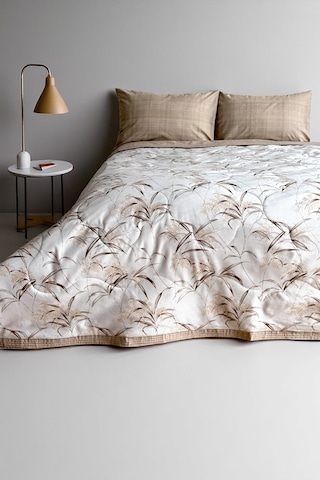 Alla Turca Tek Kişilik Yazlık Uyku Seti Düz Çarşaflı Natura Sütlü Kahve Sütlü Kahverengi