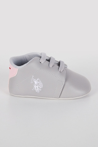 U.S. Polo Assn. Gri Bağcıklı Kız Bebek Ayakkabı 5274-30639 Gri