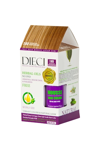 Dieci Herbal Oil Amonyaksız Kit Boya 7.03 Orta Dore Sarı