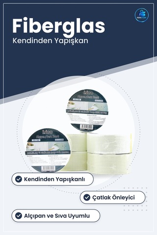 Derz Ürünü Alçıpan Sava Tamir Bandı Cam Elyaf Fiberglas Kendinden