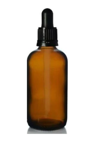 Amber Cam Şişe 100Ml Siyah Kapak Cam Damlalıklı 12 Adet
