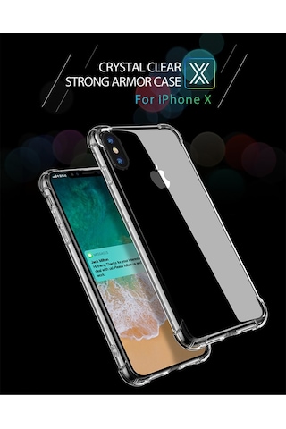 Apple Uyumlu iPhone 5 6 7 8 X Plus Kaliteli Anti Sok Seffaf Kilif 519180259