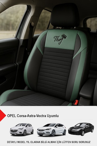 Thor Tay Tüyü Oto Koltuk Kılıfı Opel-corsa-astra-vecta Uyumlu Yeşil