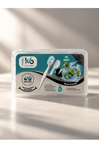 Kullan Bak Nane Aromalı Tek Kullanımlık Diş Fırçası 20 Adet