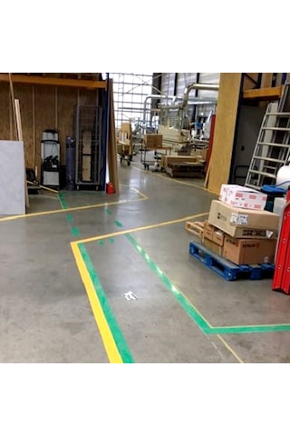 Yer Işaretleme Bandı Yeşil 10cmx30m Zemin İşaretleme İkaz Bandı