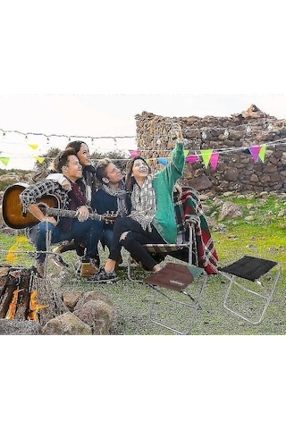 Bloomnest Küçük Taşınabilir Katlanır Tabure, Mini Kamp Sandalyesi, Altın-siyah Altın - Siyah