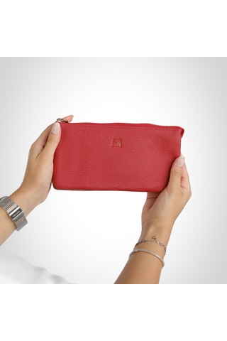 Mft Leather Hakiki Deri Kadın Cüzdan Çanta Almeda 5463 Flother Mat Kırmızı