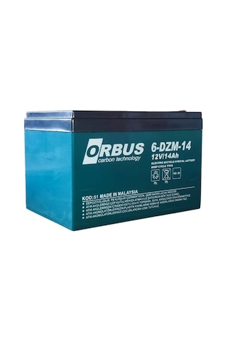 Orbus 12v 14amper 12v 14ah 4'lü Paket Deep Cycle - Derin Döngülü Elekrikli Bisiklet Akü E-bike Aküsü Ebatlar: 150x97x95