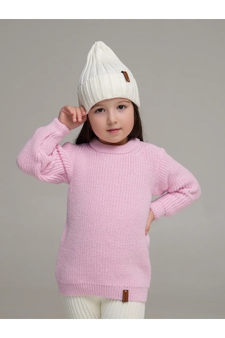 Djaza Kids Çocuklar İçin Örme Oversize Kazak 241271963 Pembe